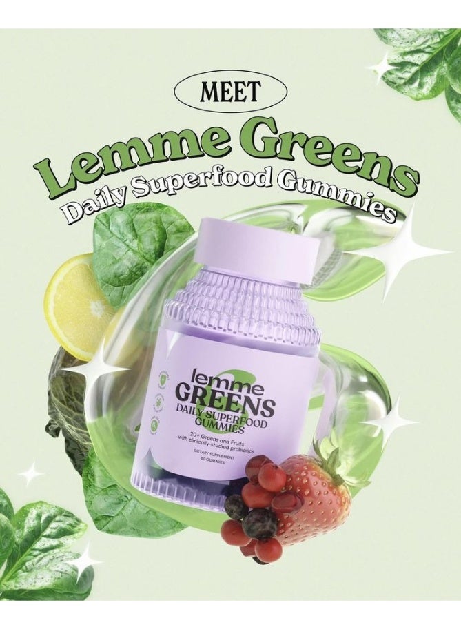 Lemme, Greens, Daily Superfood Gummies, Berries & Greens, 60 Gummies - Image 5